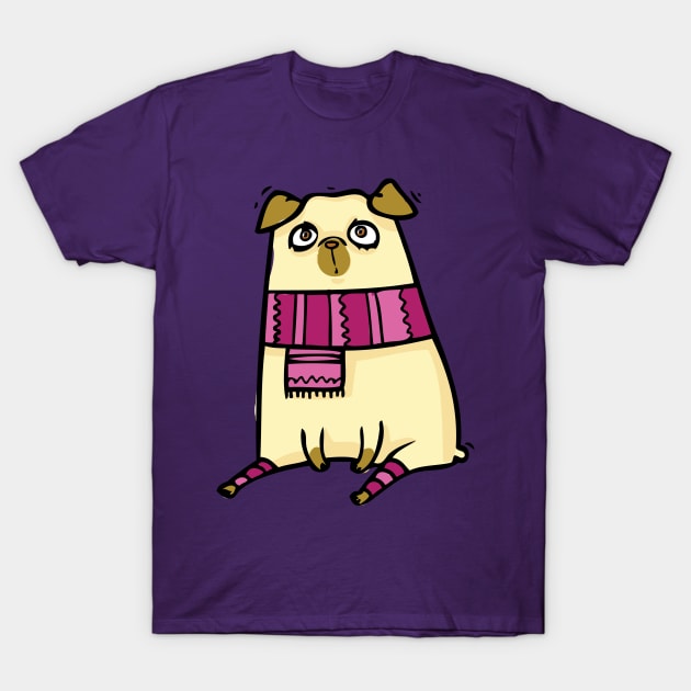 Pugs in the winter T-Shirt by TeesByKimchi